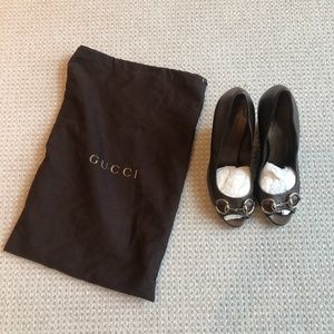 Brown Gucci Wedges